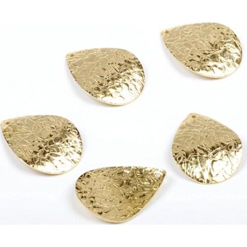 Brass Hammered Drops Charms, Drops Earring Findings,Brass Connector with 1 Hole,Raw Brass Pedants,Earrings Charms,28X21mm-RB1039