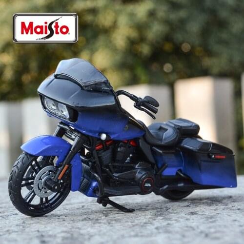 Maisto 1:18 2018 CVO Road Glide Blue Black Die Cast Vehicles Collectible Hobbies Motorcycle Model Toys