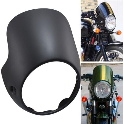Motorcycle Matte Black Front 7" Headlight Fairing Mask Cowl For Triumph BONNEVILLE T100 T120 Thruxton 900 For Honda CB150 R 18