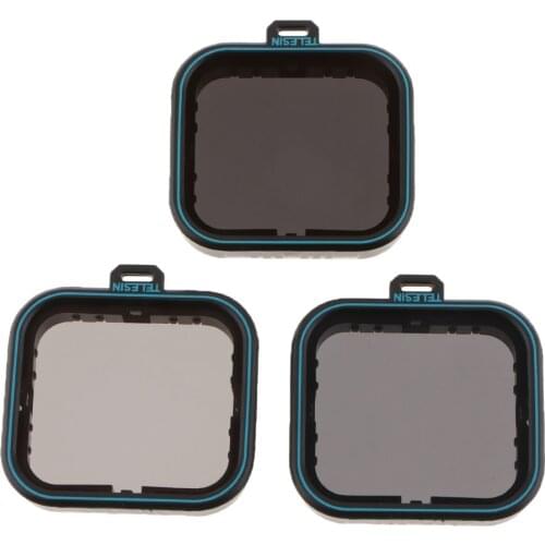 For GoPro Hero 7 6 5 Black Camera Lens Filters Set ND Neutral Density Filter - ND4 / ND8 / ND16, Dustproof Protection