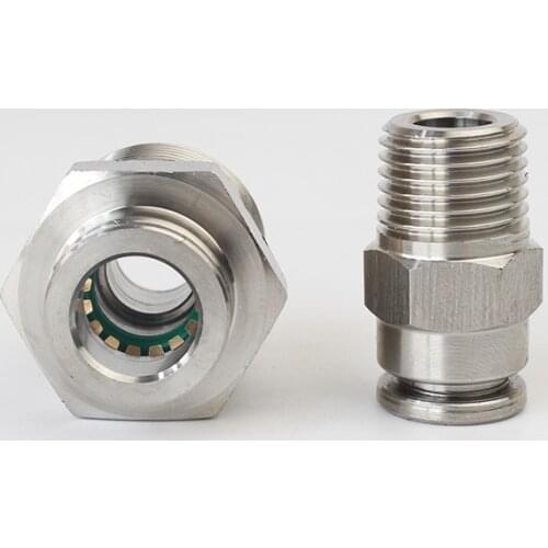 Stainless Steel nickel-plated PC12-04 PC4-M5 PC8-04 pneumatic connector straight through quick plug connector trachea