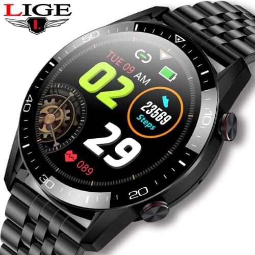 2021 LIGE New Bluetooth Phone Smart Watch Men IP68Waterproof Sports Fitness Watches Health Tracker Display smartwatch Woman+Box