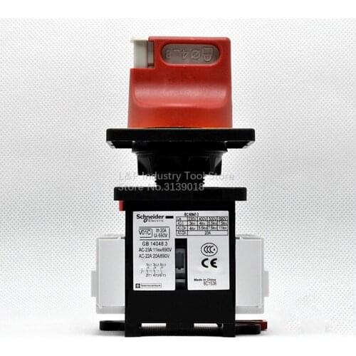 New Original Schneider 20A 3P VCD01C (V01C+KCD1PZC ) Load Switch Body V01C And Panel KCD1PZC Disconnector Switch