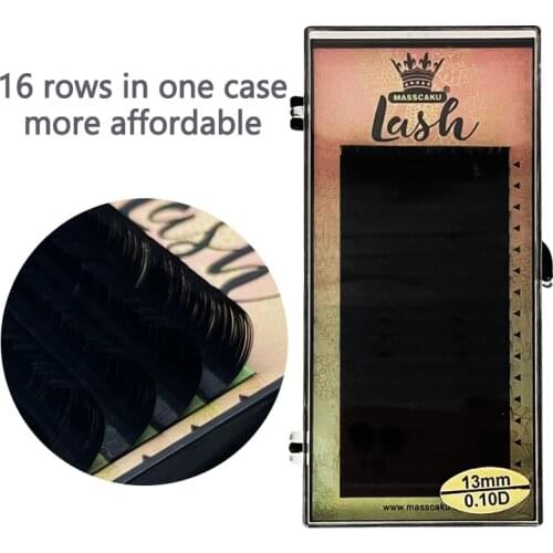 MASSCAKU All Size 1 tray 16 rows Soft Mater CD Eyelash Individual natural Mink Eyelash Extension Artificial Fake False Eyelashes