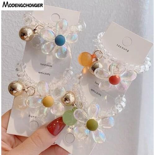 1PC New Fashion Transparent Head Rope Large Thick Wild Hair Rope Female Head Elastic Rubber Band Hair Ring Hair Accessories Hot