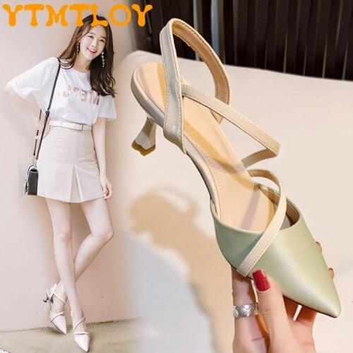 Sandals Female 2021 Summer New High Heels Pointed Stiletto Fairy Style Net Red French Girl Student All-match Single Shoes