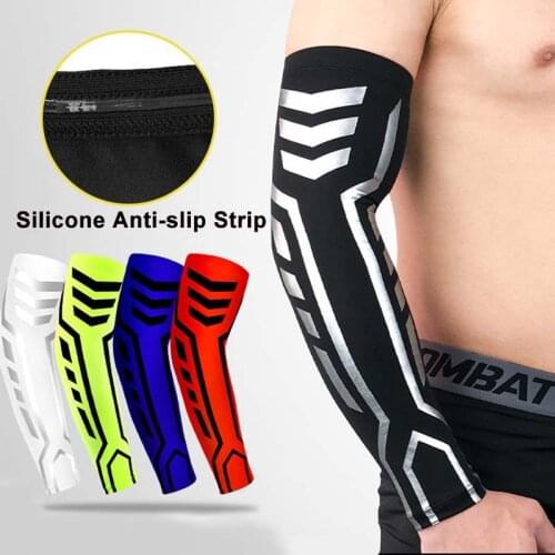 2pcs Sports Arm Compression Sleeve Basketball Cycling Arm Warmer Summer Running UV Protection Volleyball Sunscreen Bands
