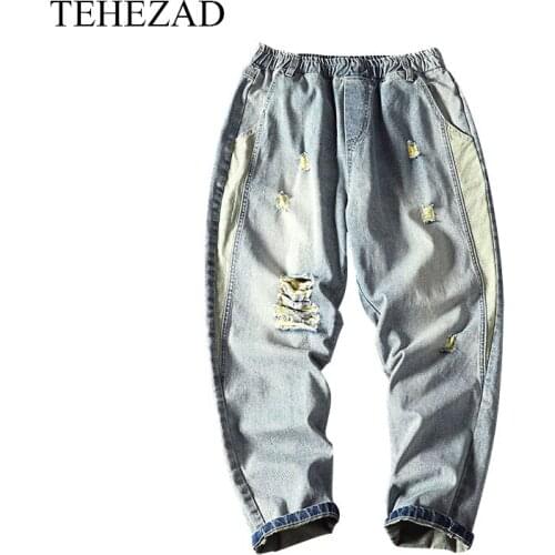 Рваные джинсы для мужчин TEHEZAD China At AliExpress