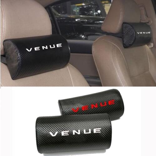 Carbon Fiber Texture PU Leather Auto Pillow For Hyundai Venue