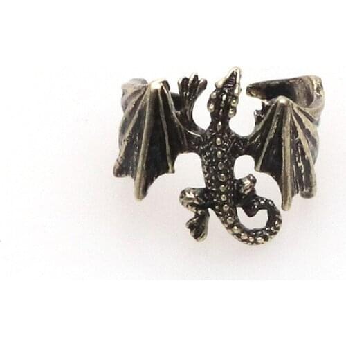 Creative Vintage Punk Rings for Women Men Ajustable Retro Pterodactyl Ring Unisex Statement Jewelry Gifts