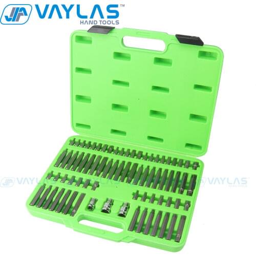 VAYLAS 75Pcs Screwdriver Set of Driver Drill Bits 30&75mm Screwdriver Bits Hex Torx Flat Head Screw Hand Tools with Storage Case