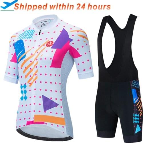 Vendull Pro Women Cycling Set Bike Shirt 100% Polyester Bicycle Clothes Summer UV Cycling Clothing Quick-Dry Cycling Jersey Set