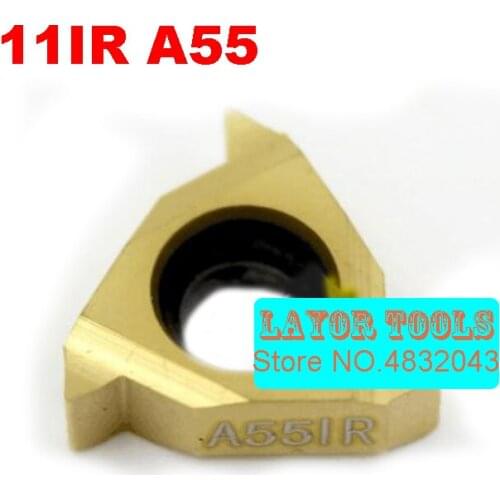 10 pcs 11 IR A 55 ,Indexable Tungsten Carbide Threading Lathe Inserts for Threaded Lathe Holder,thread turning tool holders