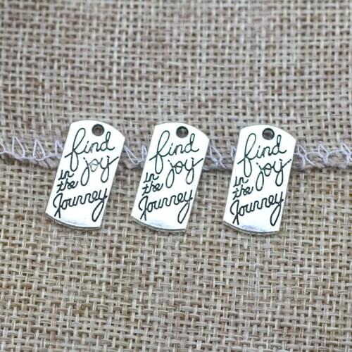 12 Piece 10*20mm Mixed Alloy Antique Silver Color Alphabet Rectangle Charms Keychain Pendant Accessory For DIY Jewelry Making