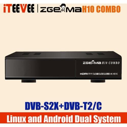 ZGEMMA H10 android and linux Dual System Hi3798MV200 DVB-S2X+DVB-T2/C combo tuner built-in 4K UHD Satellite Receiver 2pcs/lot