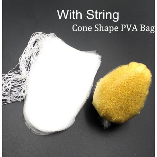 20PCS Multi Sizes PVA Bags Carp Fishing Tackle Water Dissolving PVA Bags for Carp Coarse Boilie Bait Bag Carp Fishing Feeder Bag