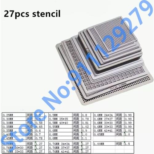 27Pcs BGA Stencils Universal Direct Heated Stencils For SMT SMD Chip Repair and easy support