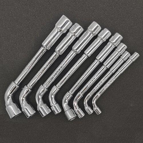 6-13mm L Type Socket Wrench Set Double Head Outer Hexagon wrench Hand Tool Set Chrome Vanadium Steel 8pcs