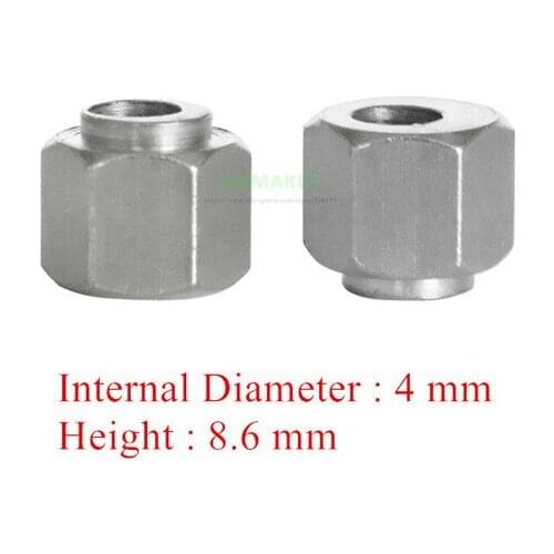10pcs Reprap 3D printer accessory stainless steel Eccentric Nut, Diameter 4 mm, hexagonal, height 8.6 mm for V wheel v-slot