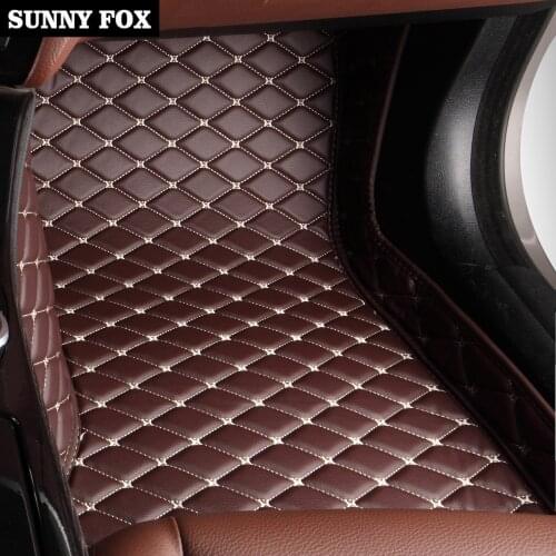 Car floor mats for Jeep Grand Cherokee Wrangler Commander Patriot leather Anti-slip car-styling carpet liner