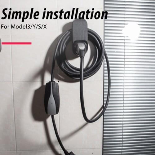Model3 Car Charging Cable Organizer For Tesla Model 3 S X Y Accessories Wall Mount Connector Bracket Charger Holder