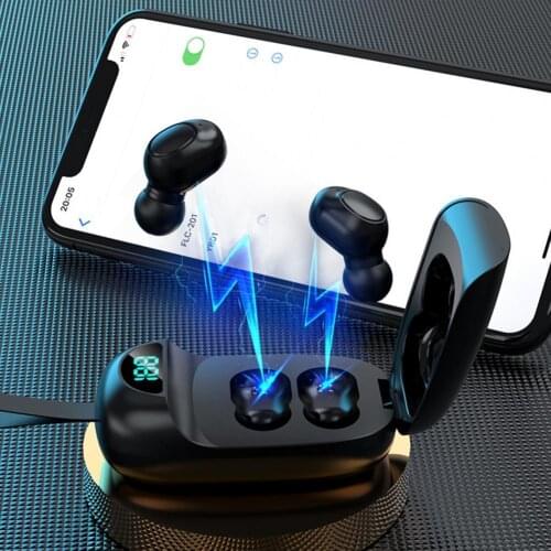 J25 Bluetooth 5.0 TWS Wireless Waterproof In-ear Stereo Music Sports Earphones for Samsung Huawei Xiaomi