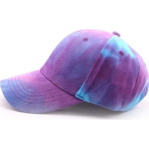 2021 New Tie Dye Baseball Cap Summer Men Women Trend Lovers Colorful Hat Sun Outdoor Adjustable Sun Graffiti Bone