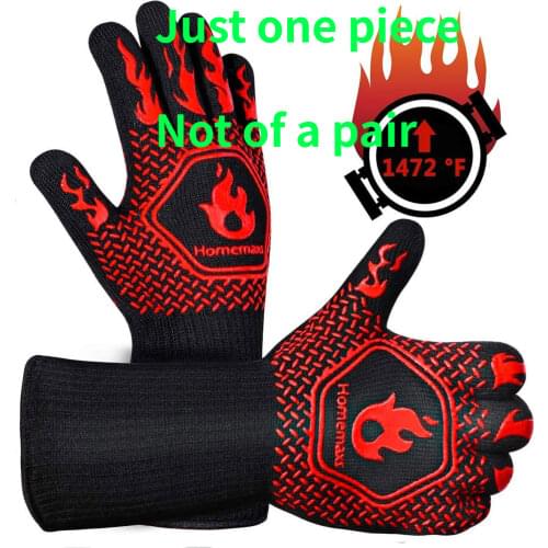 One Piece BBQ Gloves High Temperature Resistance Oven Mitts 500 800 Degrees Fireproof Barbecue Heat Insulation Microwave Gloves