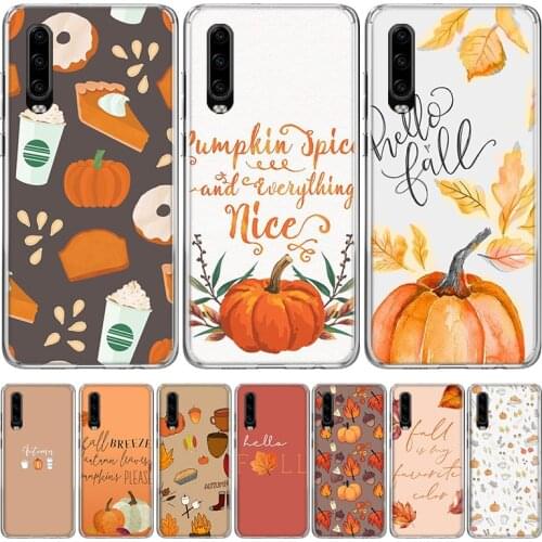 Pumpkin happy fall Phone Case for Huawei P30 P40 P20 P10 Mate 20 10 30 Lite Pro P Smart Z Plus + Art Luxury Cover Coque