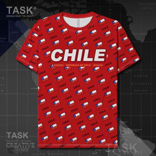 Chile Chilean CHL Quick Dry t shirt casual mens sporting fashion Sportswear Short Sleeve t-shirt sports tops summer clothes