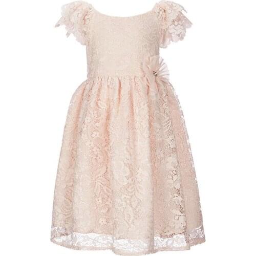Yatheen Baby Girl 12-24m/2t Patterned Lace Fit-And-Flare Dress Infant Kids Party Dresses