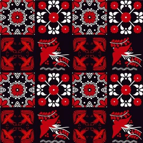 Stretch polyester fabric custom pattern printing thin section high-end swallow printing dress DIY clothing patchwork DZNZ01