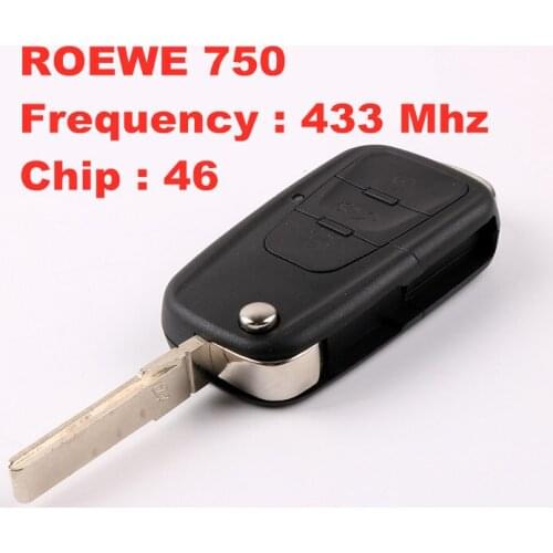 For Roewe 750 remote control key 433Mhz 46 chip