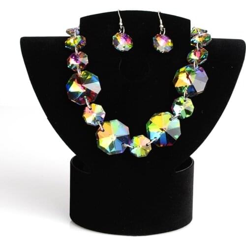 Choker Necklace Collar Earring Ring Jewelry Set Display holder Neck Bust Stand Jewelry Showcase Display Stand porte bijoux