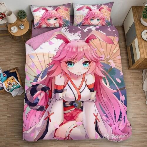 3D Yae Sakura Anime Print Bedding Set Duvet Covers Pillowcases NEW Comforter Bedding Sets Bedclothes Bed Linen 01