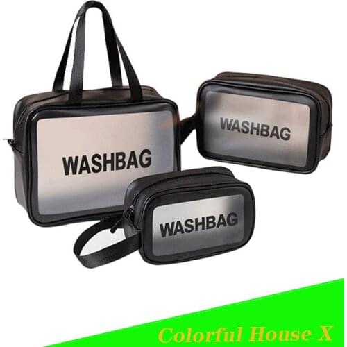 Korean Multifunctional Waterproof And Dustproof Frosted PU Female Cosmetic Bag Handbag Zip Packages Travel Set Storage Containe