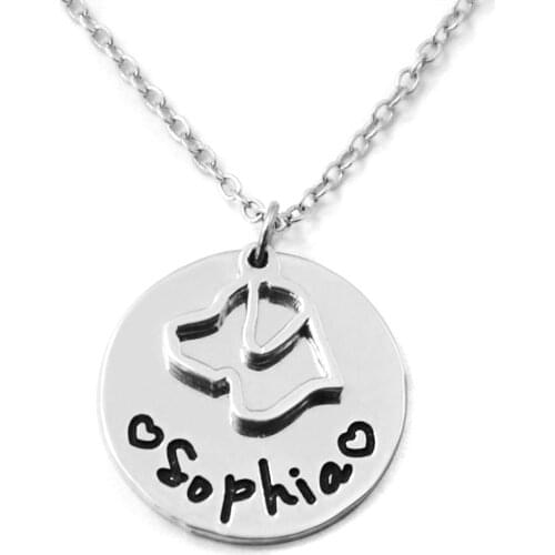 Labrador Dog Print Tag Pendant Necklace,Personalized Dog Necklace,Custom Dog collar,Pet Memorial Pendant,Gift for pet