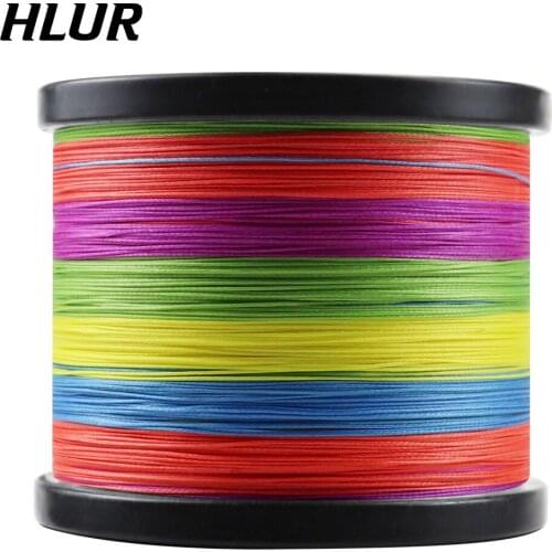 HLUR 8 Strands Braided PE Fishing Line 300M 500M 1000M Smooth Multifilament PE Fishing Line for Saltwater Fishing