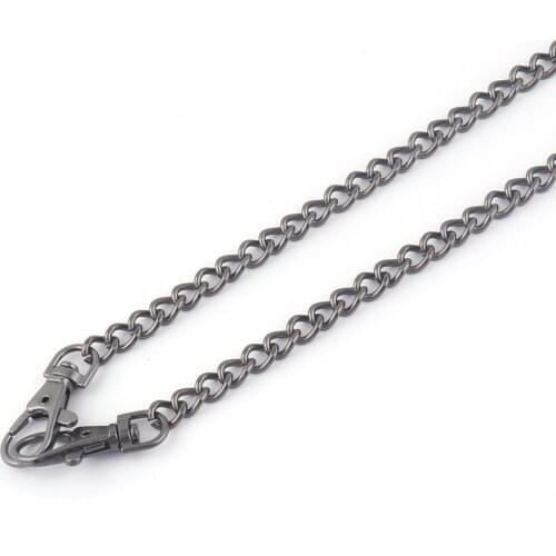 Gunmetal Bag Chain Metal Chain Purse Strap Handbag Strap Chain for Bags/Purses Both Ends with Clips Cable Chain Jewelry Chain Ba