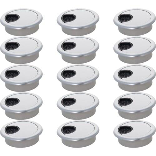 MroMax New Desk Threading Box ABS Cover Rod Diameter 48/51/58/78mm Pearl Silver/Bright 50/53/60/80mm 10/15pcs Office Appliances