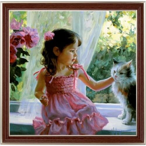 Golden Panno,Needlework,DIY DMC Cross stitch,Sets For Embroidery kit 14ct unprinted cotton thread Awkward Cat Cross-Stitching