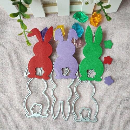 New Easter 3 rabbits metal cutting mould pattern scrapbook die embossing DIY handicraft paper card photo album metal