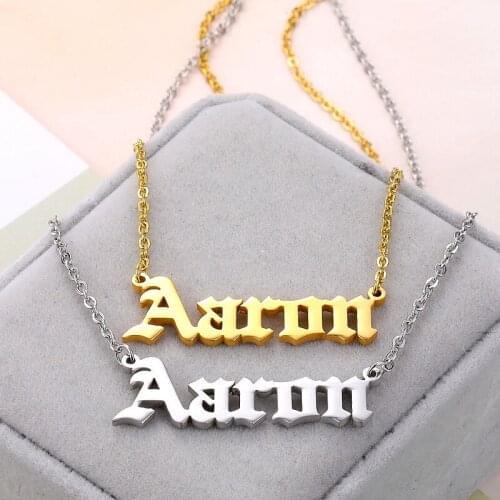 Customize Necklaces for Women Gold Plated Stainless Steel Charming Pendant Jewelry Nameplate High Quality Adjustable Necklace