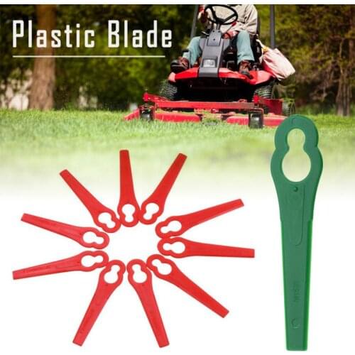 50pc Plastic Grass Trimmer Blades Mower Replacement Trim Fast Switchblades Brushcutter Desbrozadora For Lawn Mower Strimmer Tool