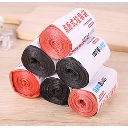 17pcs Disposable Garbage Bags Vest Style Storage Bag High Quality Environmentally Household Kitchen Garbage Bucket Plastic Bags