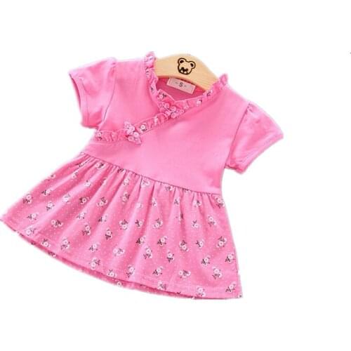 New Summer Baby Girls Clothing Children Fashion Printed Sweet Cute Wind Princess Dress Toddler Casual Clothes Kid Outing Costume