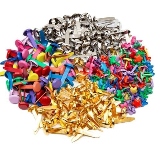 Mix Pattern Round Metal Brads DIY Scrapbooking Crafts Accessories For Home Decor Embellishment Children Kids DIY Accessories