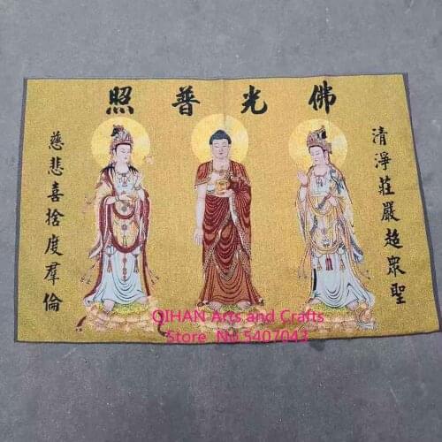 Western sangha portrait collection of nepalese gold thangka brocade religious Buddha embroidery