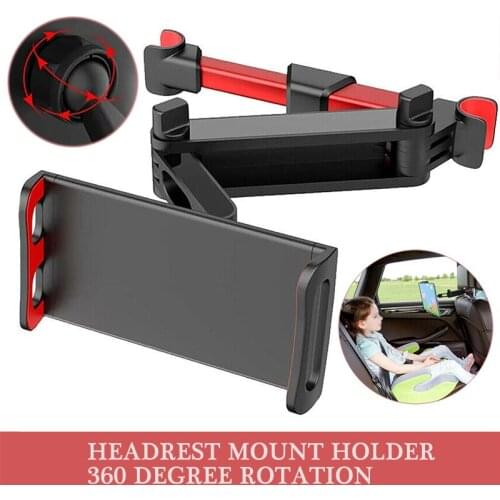 Mayitr 1pc Foldable Headrest Mount Holder Metal Car Seat 360 Degree Rotation For 4.5-8 Inch Phone 6-10.5 Inch Pad Tablet Parts