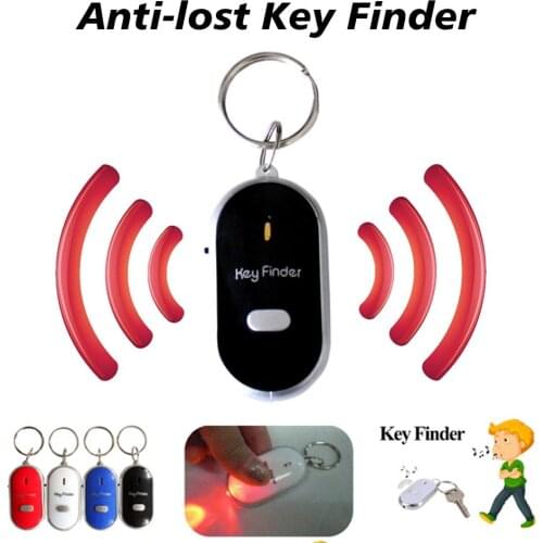 Smart Key Finder Anti-Lost Wireless Whistle Sensors Keychain Tracker LED With Whistle Claps Anti Lost Tag Child Bag Pet Locator